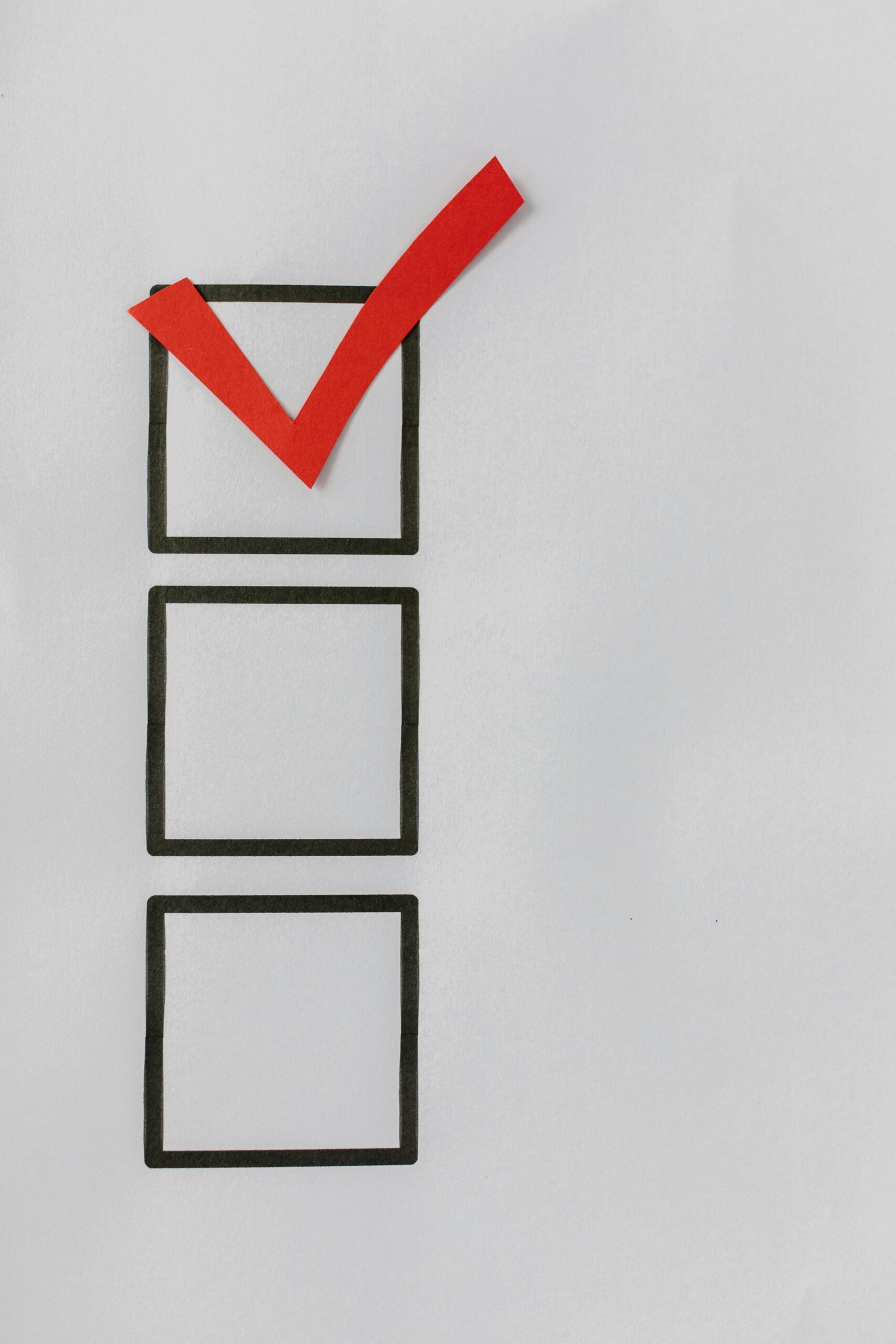 Checklist representing the Michigan SOS-257 evaluation documentation process